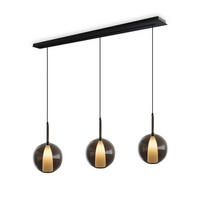 HÄNGELEUCHTE Belluna Rauch Ø 24cm - Grau, Glas (24/24/45cm) - s.luce