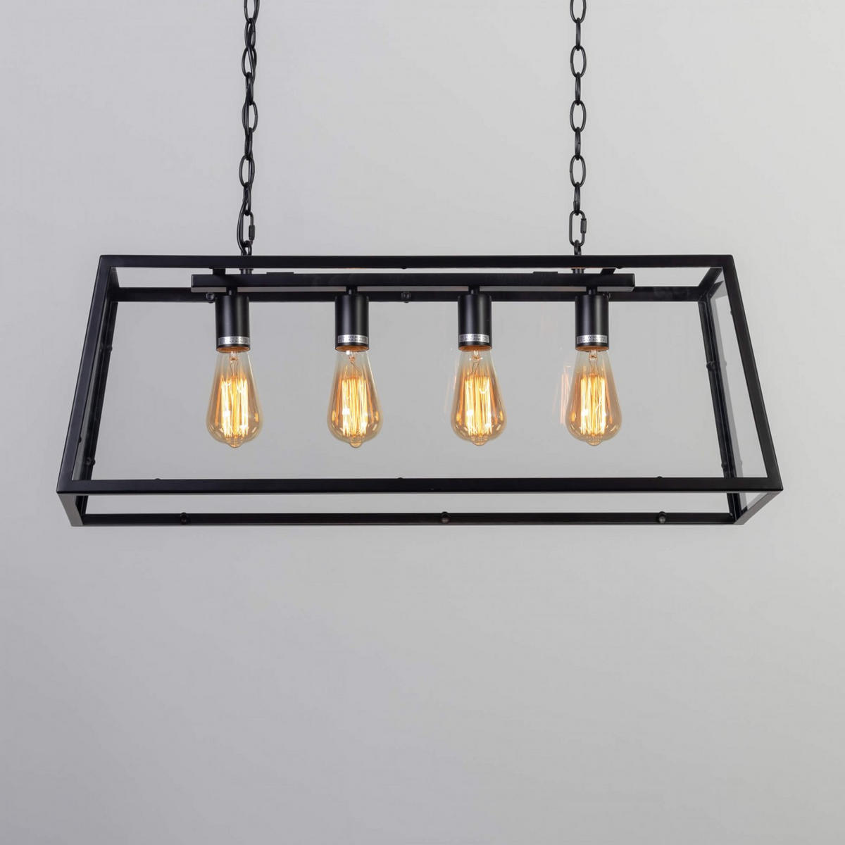 HÄNGELEUCHTE Fresy, Schwarz, 78cm - Schwarz, Glas (78/78/26.5cm) - KOSILUM