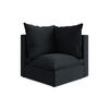 SOFAELEMENT Samt Stoff Blau - Blau/Schwarz, Holzwerkstoff/Kunststoff (90/77/90cm) - Makamii