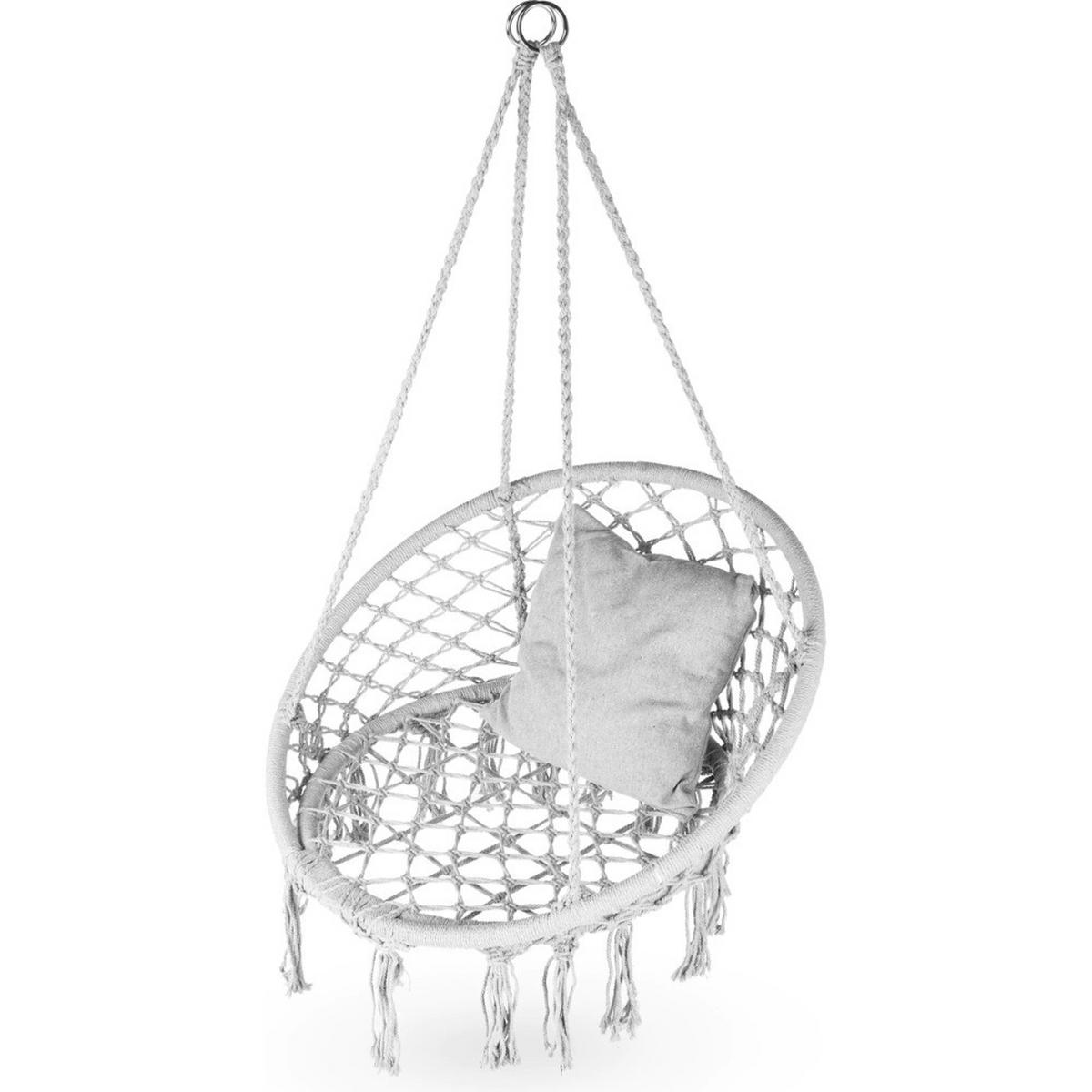 HÄNGESESSEL bis 150 kg - Grau, Textil (80/38/80cm) - Outtec