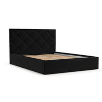 POLSTERBETT Torno 140/200 cm Schwarz im Inari Stoff - Schwarz/Naturfarben, Holz/Holzwerkstoff (140/200cm) - AltaBeds