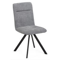 ESSZIMMERSTUHL 2er-Set Doralyn 2 Metall+Microfaser Schwarz/Grau - Schwarz/Grau, Kunststoff (47/92/60cm) - 58aufmkessel