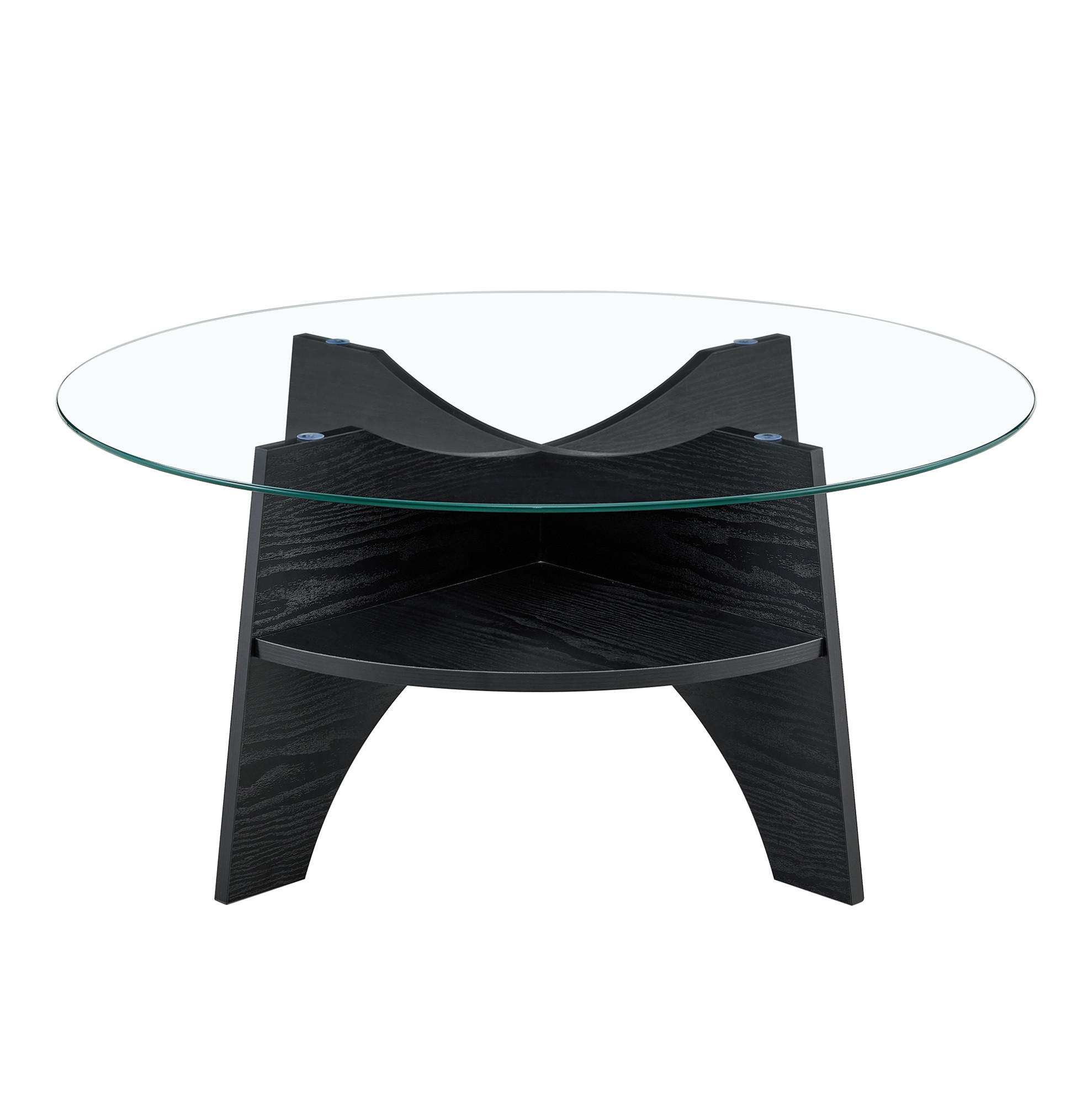 Meubliv Beistelltisch Schwarz 80x36x80 cm