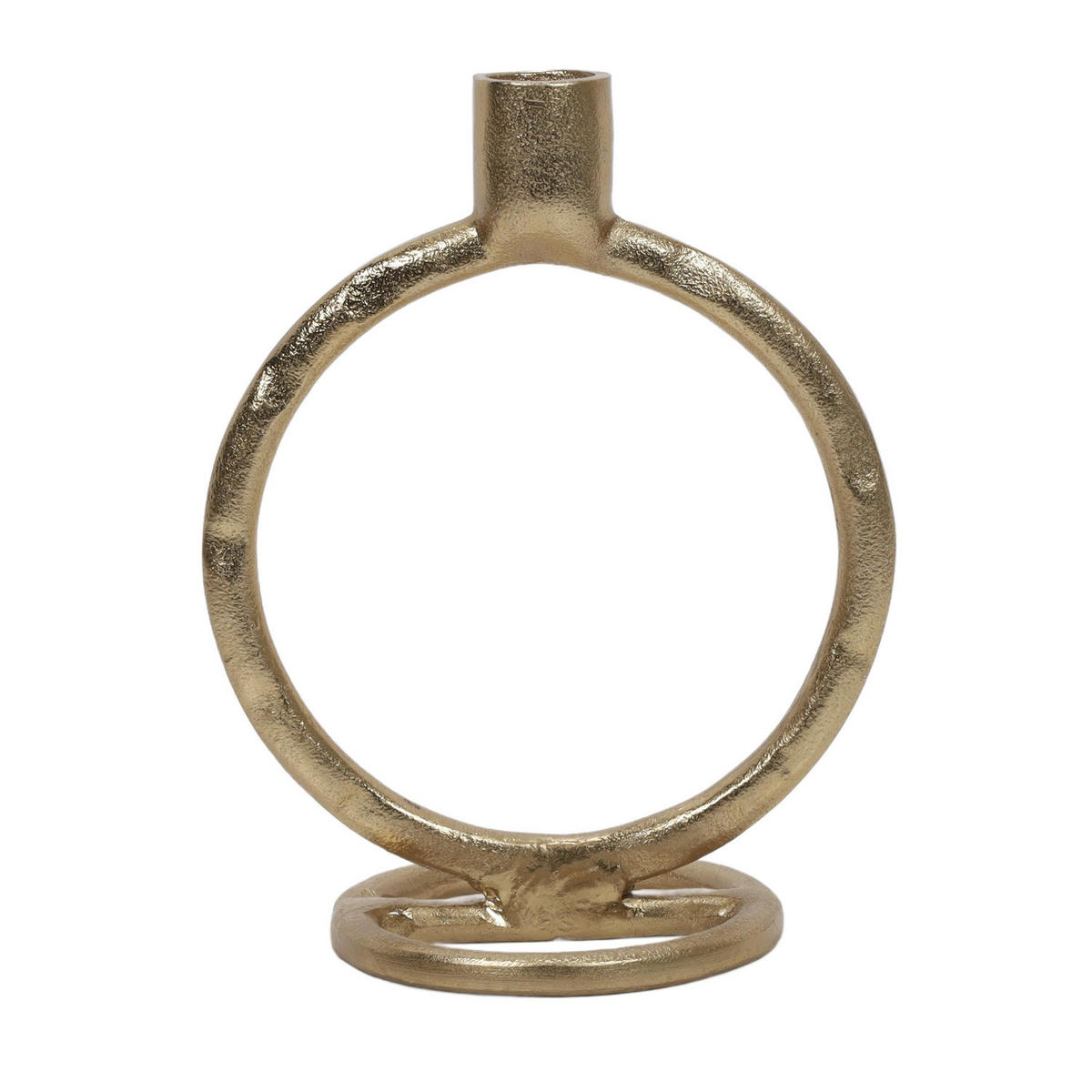 DEKO-KERZENSTÄNDER golden 10/15/19 cm - Goldfarben, Metall (15/19/10cm) - Home Styling Collection