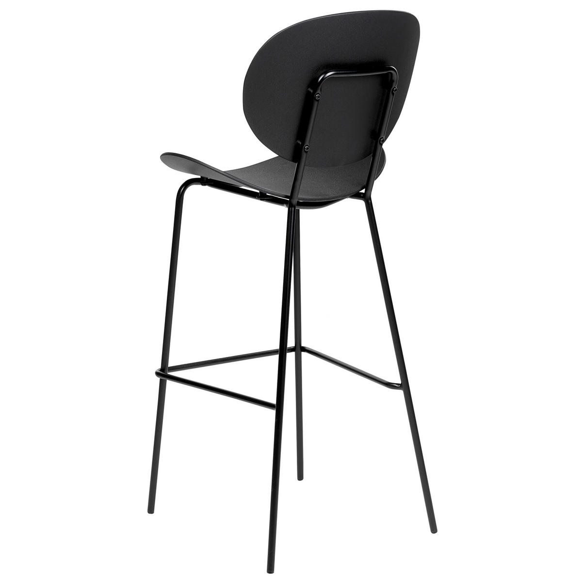 BARSTUHL 2er-Set Kunststoff schwarz Shonto - Schwarz, Kunststoff (52/116/48cm) - Beliani