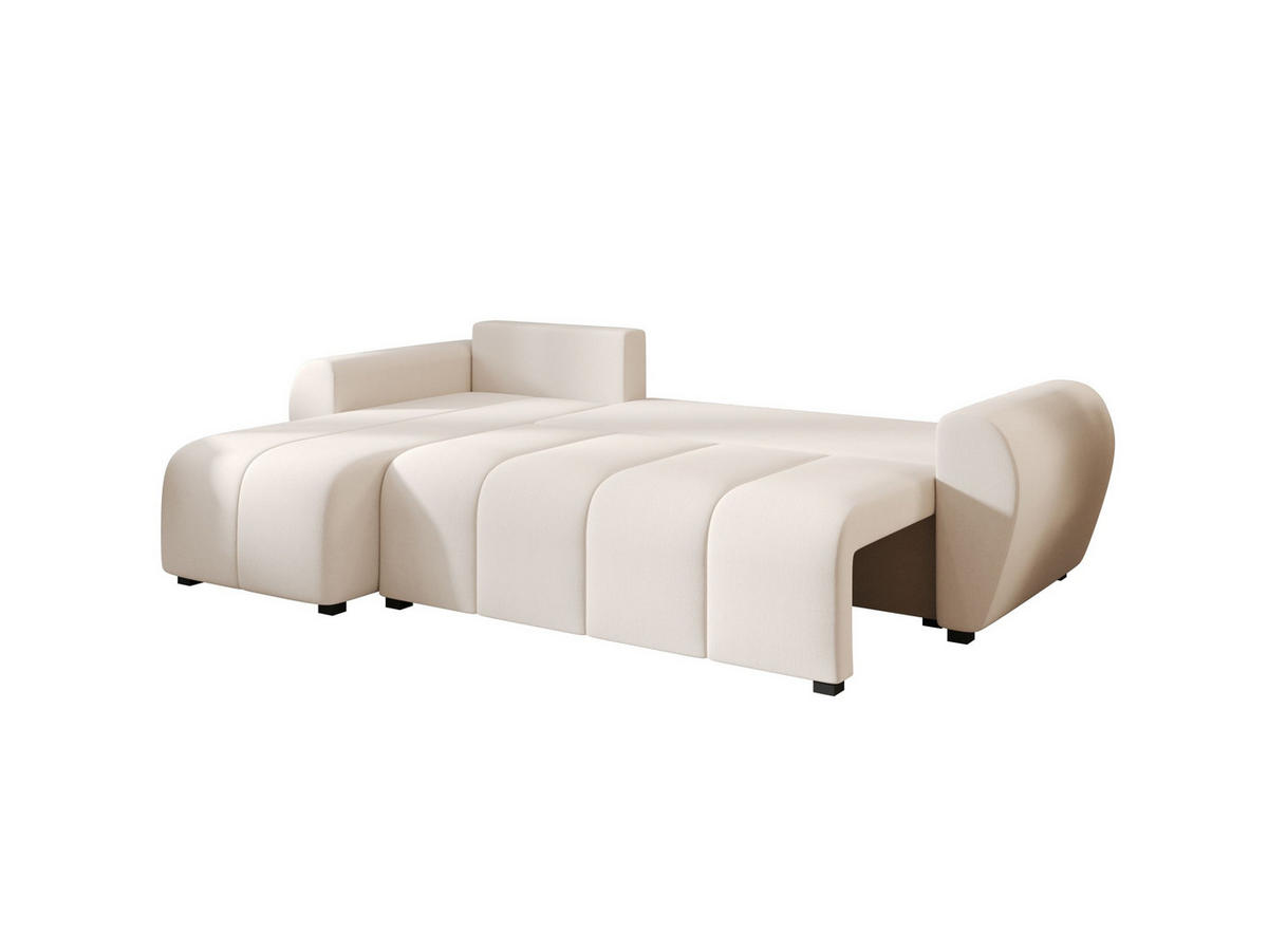 ECKSOFA MOLISA L Cosmic 10 Links mit Schlaffunktion - Beige, Textil (245/145cm) - Bedante