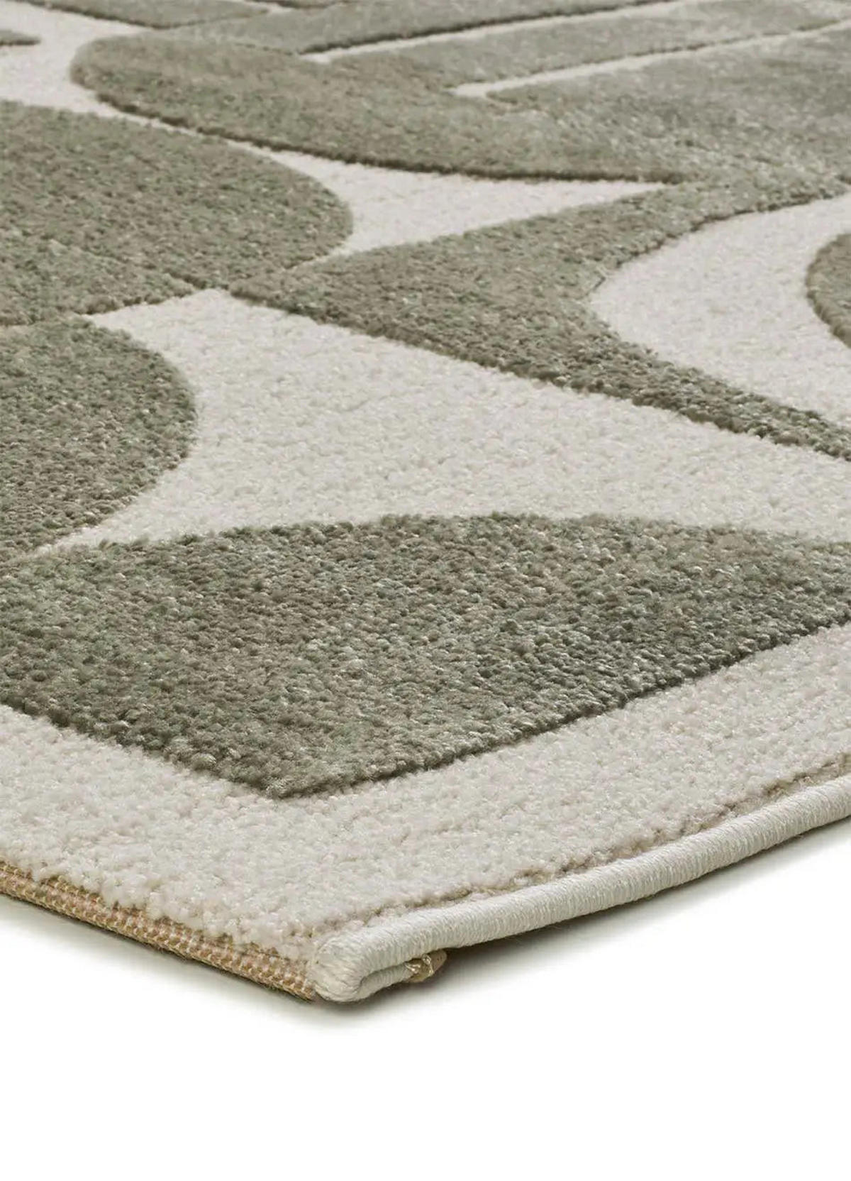 KURZFLORTEPPICH Grün / Creme Candela 200/290 cm - Creme, Textil (200/290cm) - Atticgo