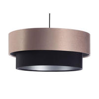 HÄNGELEUCHTE Schwarz 60/20 cm - Beige/Schwarz, Kunststoff (60/1/20cm) - ONZENO