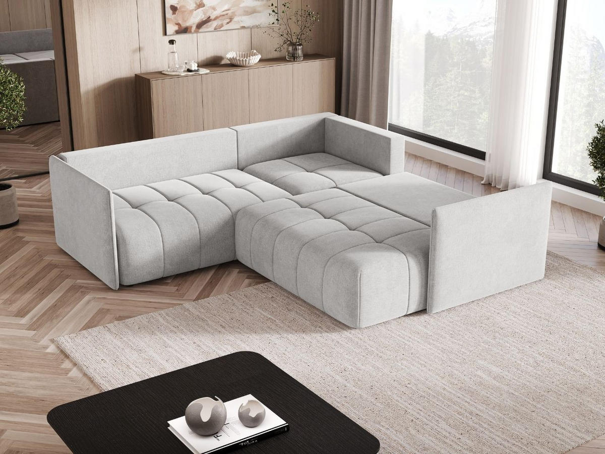 ECKSOFA Ardi Grau - Schwarz/Grau, Holz/Kunststoff (231/231cm) - Graingold