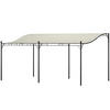 ANBAUPAVILLON Pergola mit Dach - Creme, Metall (298/253/491cm) - Outsunny