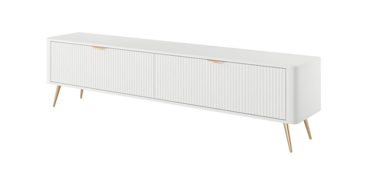 TV-LOWBOARD LANTE Weiß 200x38x51 cm - Weiß, Holzwerkstoff (200/51/38cm) - FURNLUX