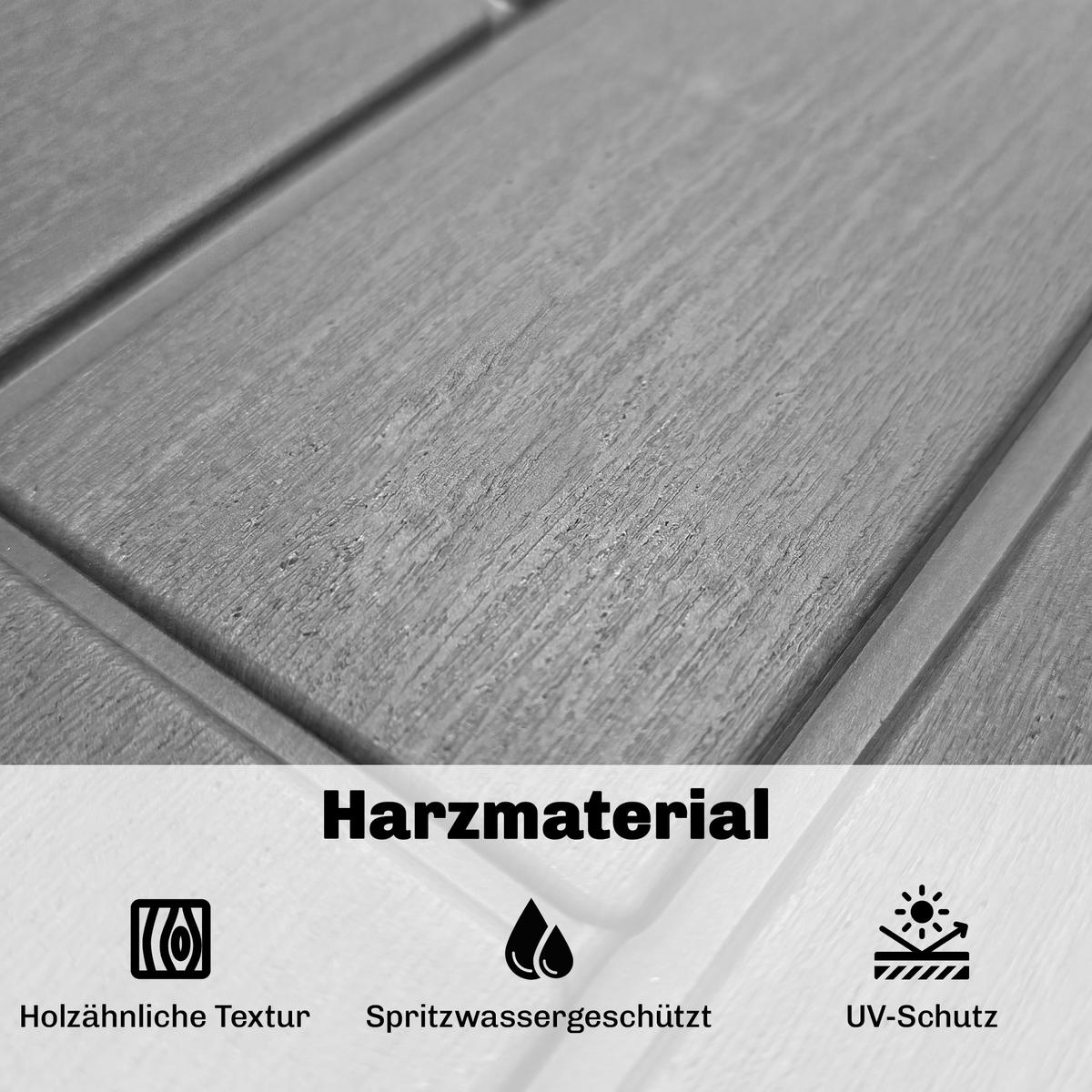 GARTENBOX Kunststoff Grau - Grau, Kunststoff (43/54.5/106.5cm) - Outsunny