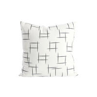 DEKOKISSEN Stripe 45x45 cm mit Füllung - Weiß, Textil (45/45cm) - Deco-Raum