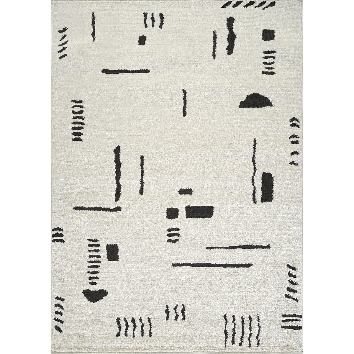 KURZFLORTEPPICH 200/275 cm Weiß - Schwarz/Weiß, Naturmaterialien/Textil (200/275cm) - LIVABLISS