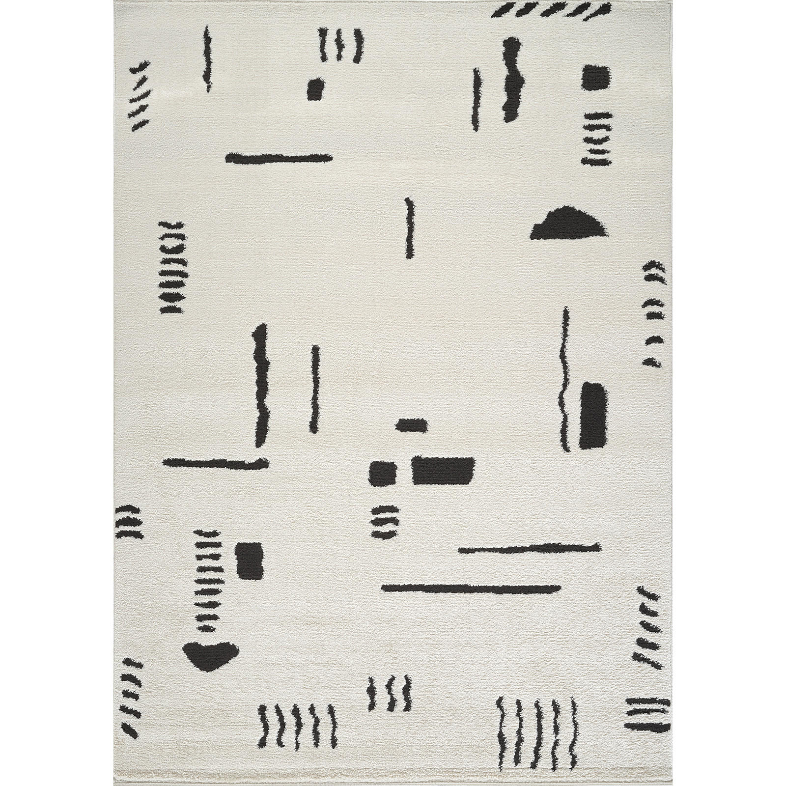 Livabliss Kurzflorteppich Weiß, Schwarz 200x275 cm