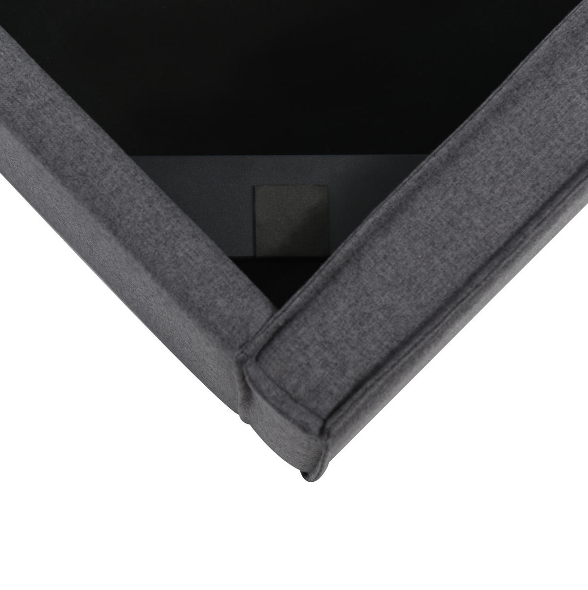 POLSTERBETT aus Baumwolle 90x200 cm in Grau mit Bettkasten & Matratze - Grau, Textil (90/200cm) - Modfu