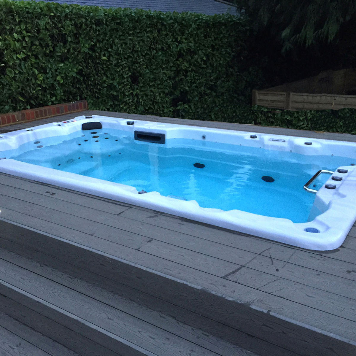 WHIRLPOOL St. Lawrence 5m langes Swim Spa - Weiß Hochglanz/Weiß, Kunststoff (228/137/500cm) - Canadian Spa Company