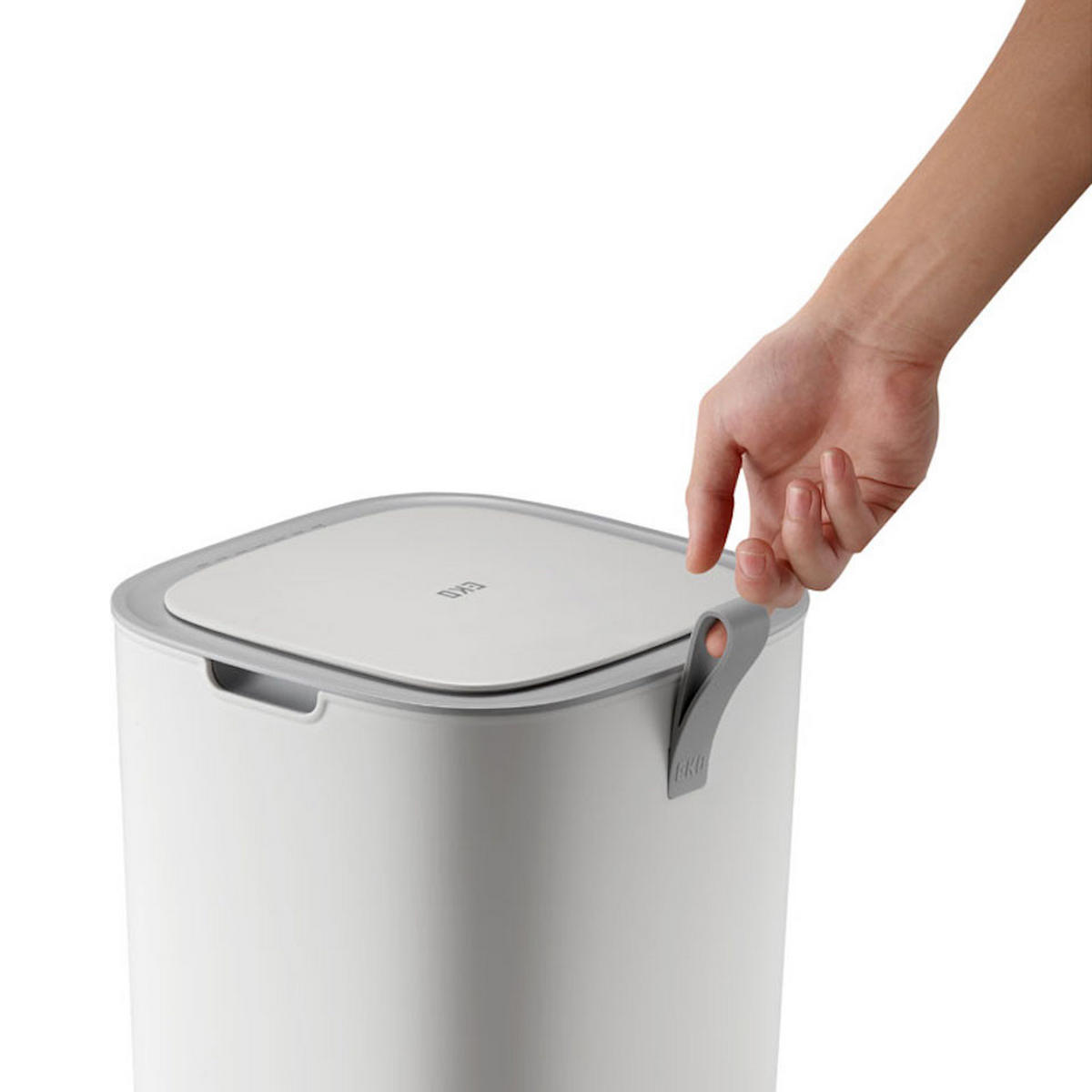 MÜLLEIMER Moderner Quadratischer Mit Smart Sensor 30 Liter 59 x 27 x 27 cm Weiß - Weiß, Metall (27.1/59.1/27.1cm) - PROREGAL