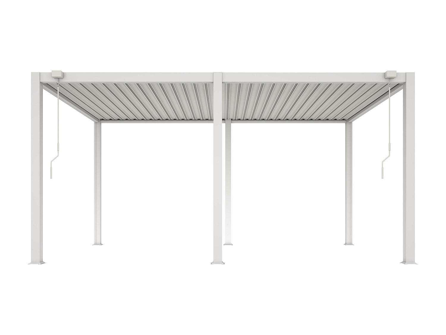 SELBSTTRAGENDE Pergola - 500 cmcm x 300 cmcm - Metall - Weiß - AMALFI - Weiß, Metall (500/250/300cm) - Vente-Unique
