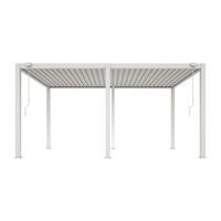 SELBSTTRAGENDE Pergola - 500 cm x 300 cm - Metall - Weiß AMALFI - Weiß, Metall (500/250/300cm) - Vente-Unique