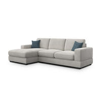 ECKSOFA OTTO 4-Sitzer, creme - Creme/Schwarz, Holz/Textil (279/159cm) - Courtois Laville