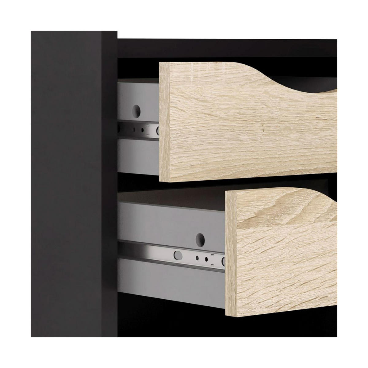 SCHREIBTISCH Schwarz - Schwarz, Holzwerkstoff (81/145/77cm) - ebuy24