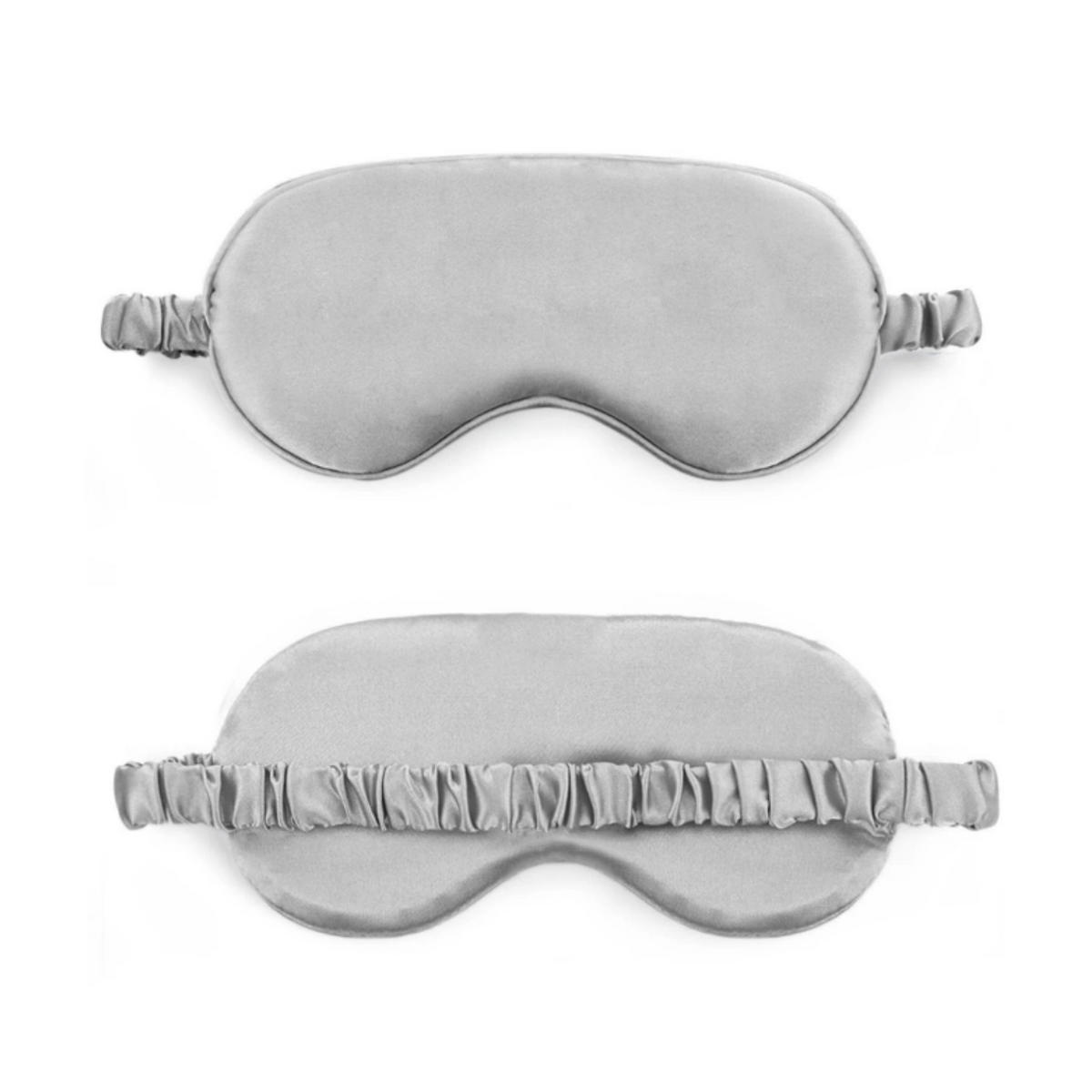 SEIDENAUGENMASKE - Grau, Textil (19/7.5cm) - KomfortKissen