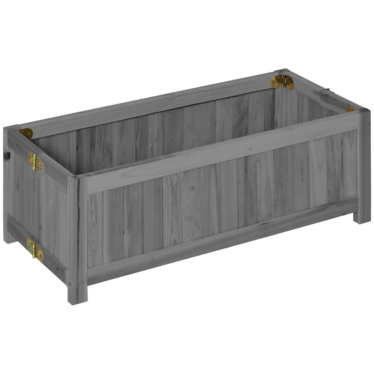 HOCHBEET DE-12285 klappbar, 70/30/25 cm Grau - Grau, Holz (70/25/30cm) - ComfortXL