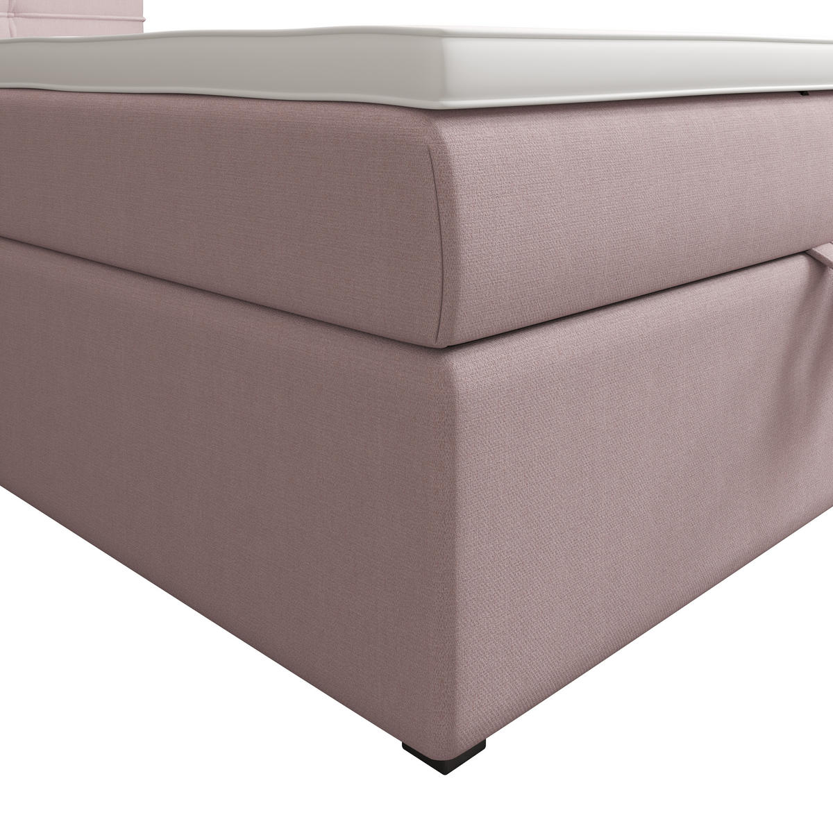 BOXBETT FADO 1 100x200, mit Matratze H3 und Topper, Cosmic 14 - Rosa, Holz/Kunststoff (100/200cm) - Bedante