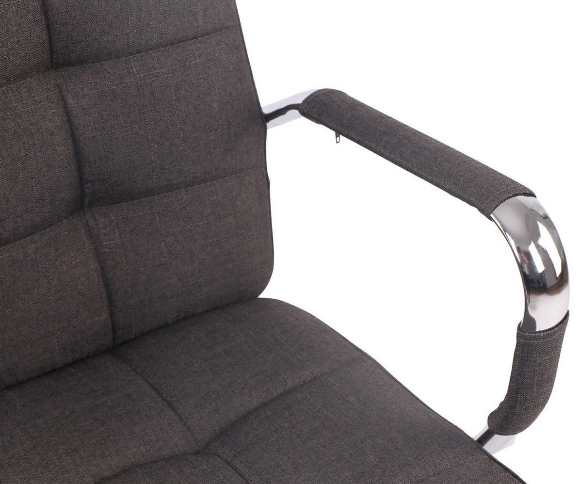 BÜROSTUHL Deal V1, Stoff Dunkelgrau - Dunkelgrau, Textil/Metall (56/104/62cm) - TPFLiving