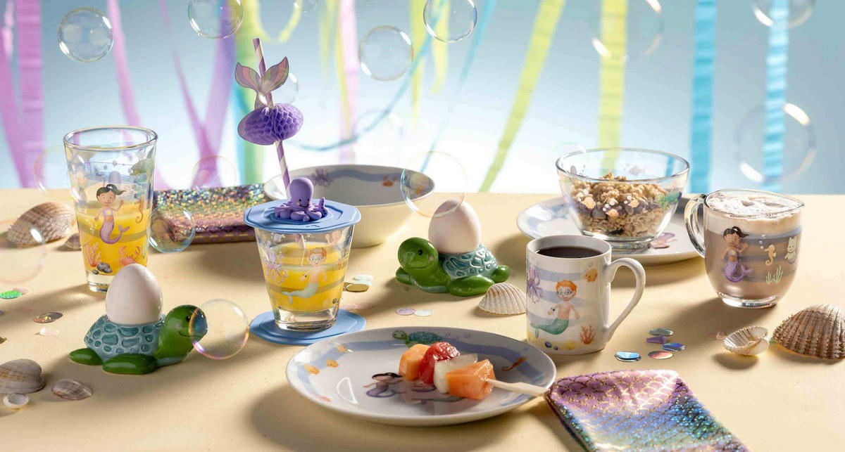 KINDERBECHER Bambini Avventura Meer 215 ml & 300 ml 2er Set - Hellblau, Glas (0.001L) - Leonardo Living