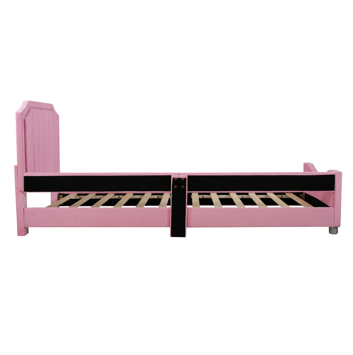KINDEREINZELBETTEN aus Flanell 90 x 200 cm in Rosa mit Schlafsofa-Funktion - Rosa, Holz (90/200cm) - Modfu