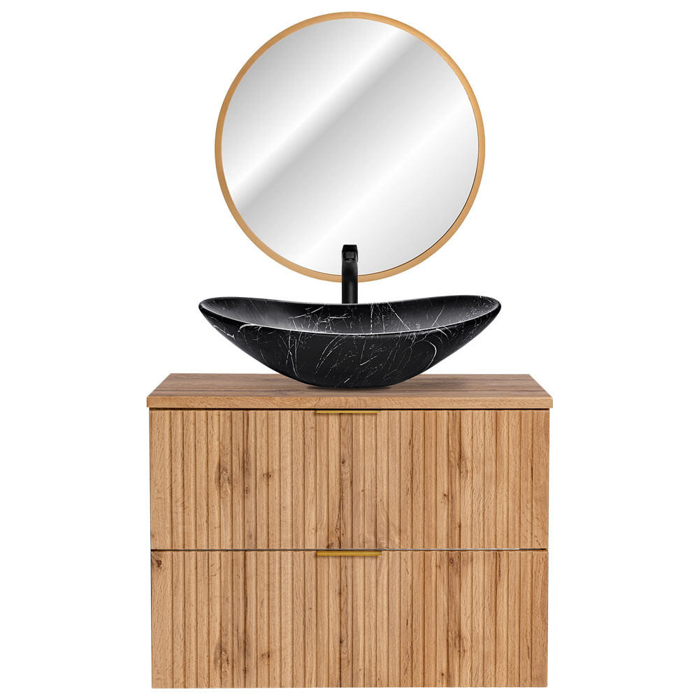 BADMÖBEL-SET 2-TLG. Adelaide-56 - Braun, Holzwerkstoff (81/200/47cm) - Lomado