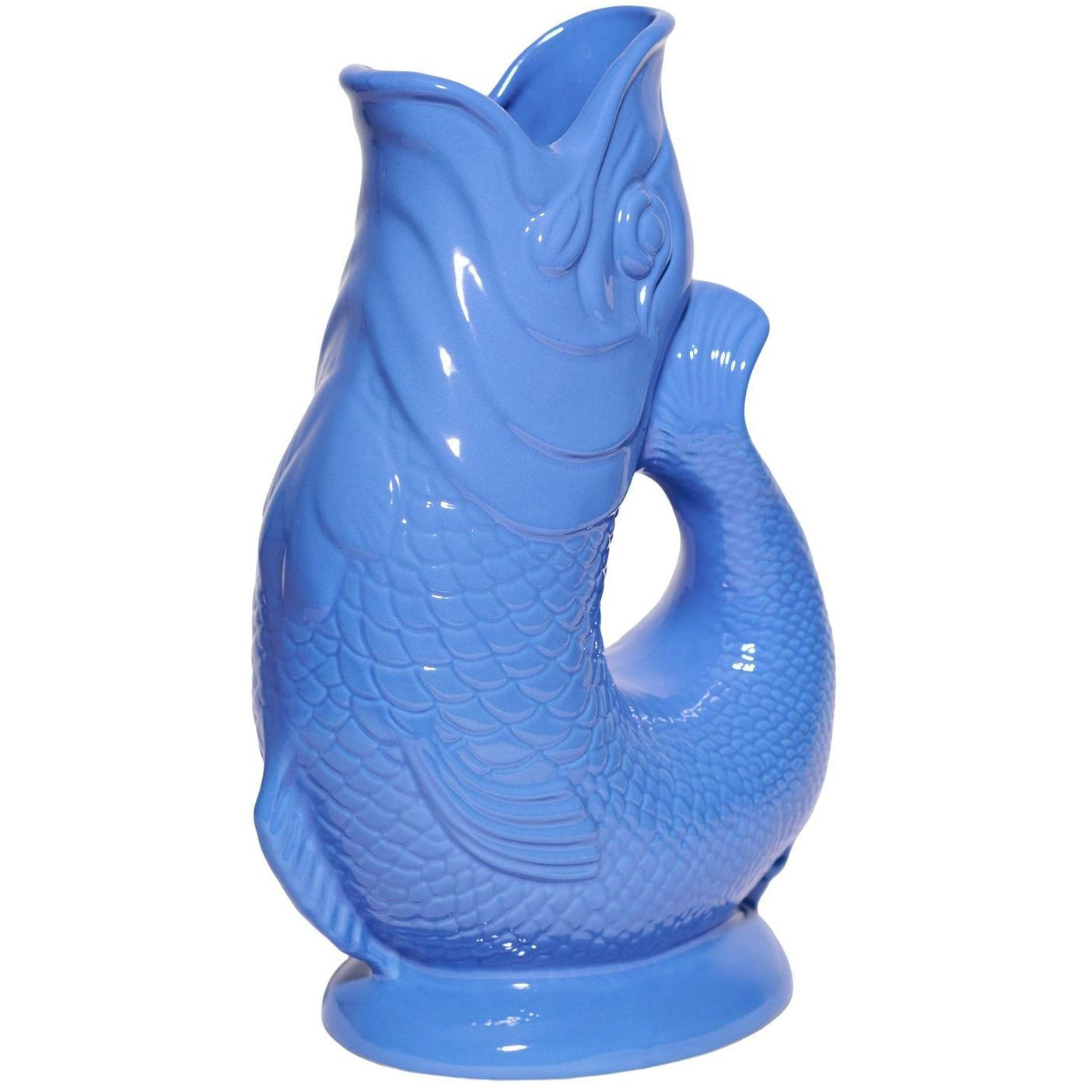KARAFFE mit „Gluck-Gluck“-Geräusch 27,5/17/9,5 cm - Blau, Keramik (1.2L) - Gluckigluck