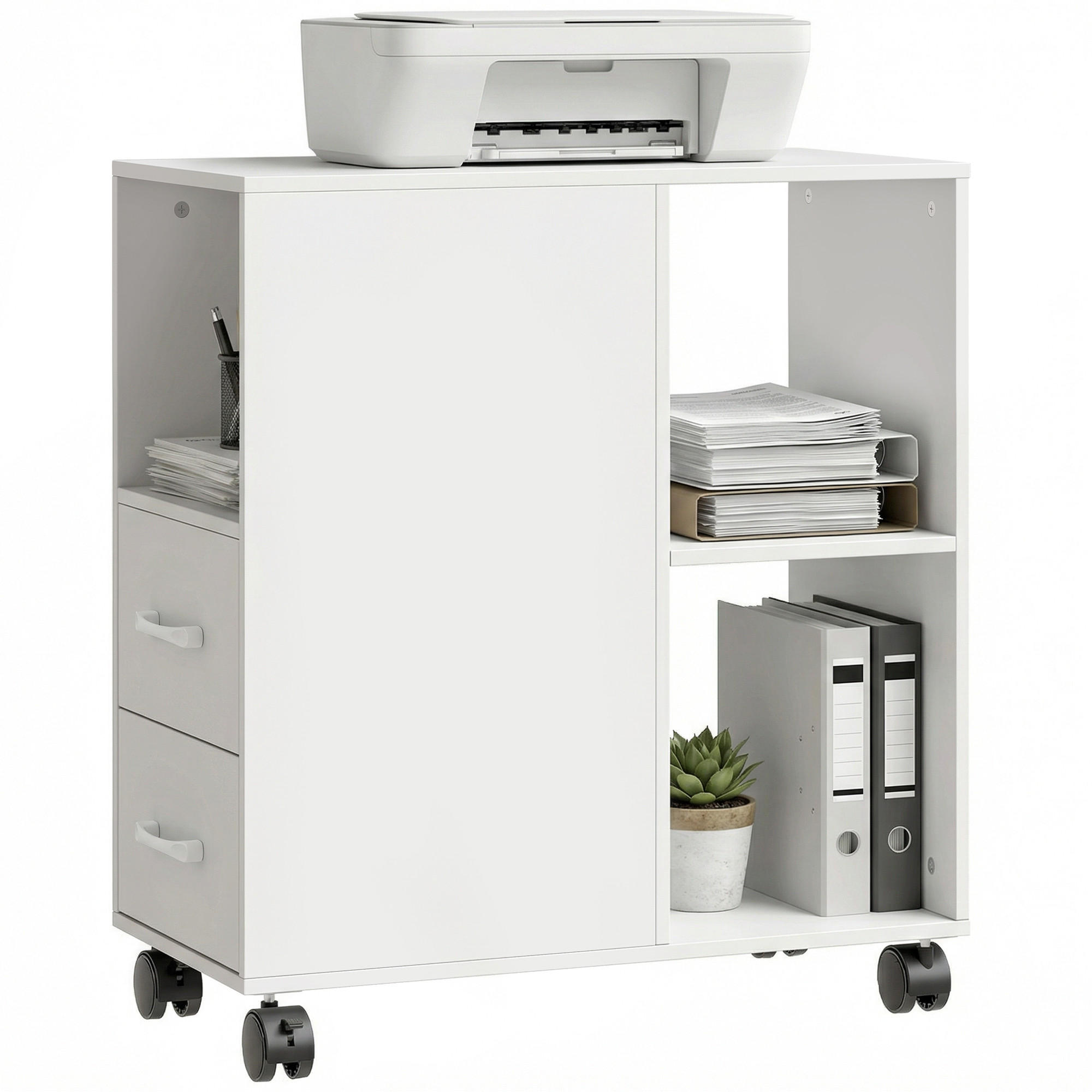 ROLLCONTAINER DE-14499 Weiß - Weiß, Holzwerkstoff (30/65/60cm) - ComfortXL
