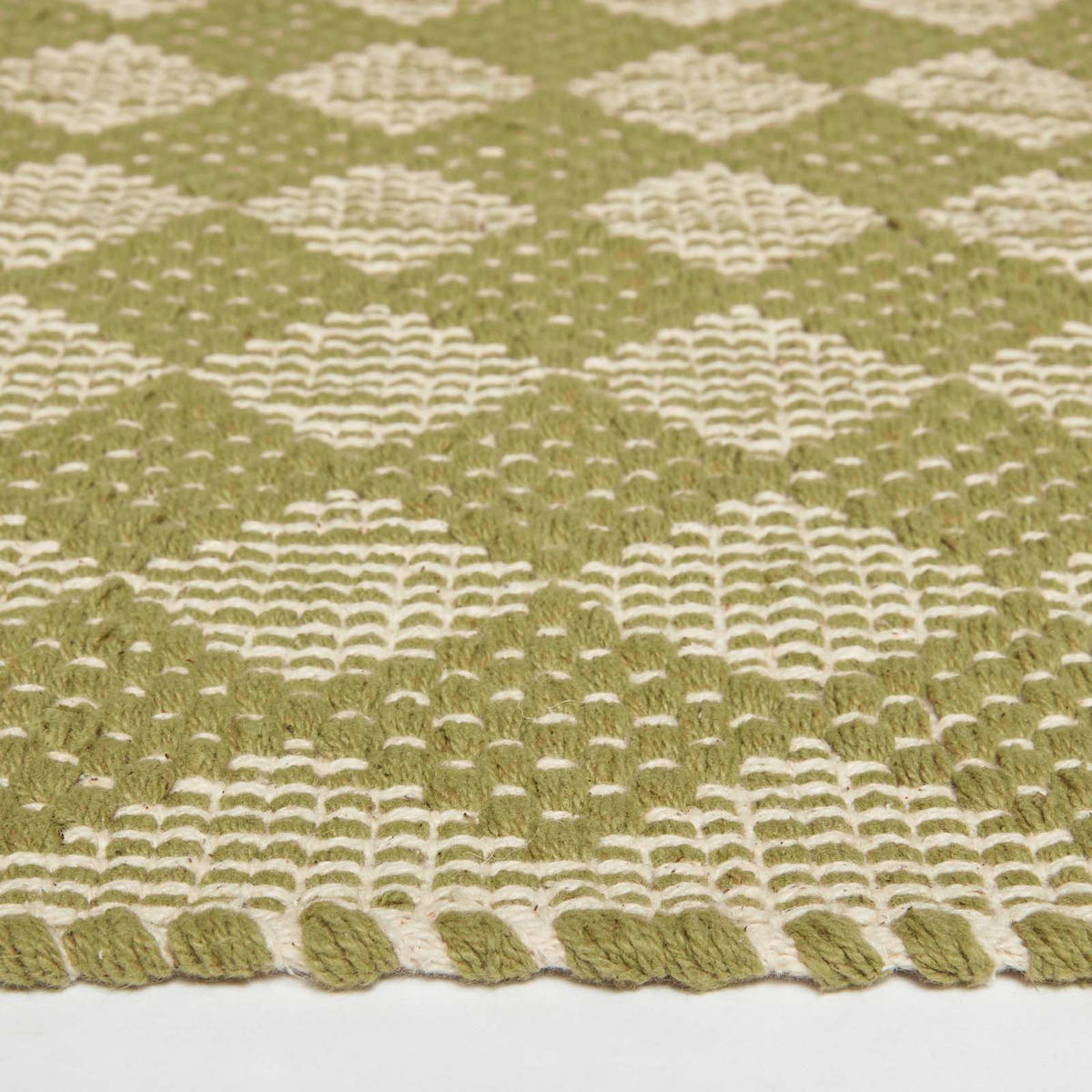 HANDWEBTEPPICH Lima geometrisch gemustert 120/170 cm - Grün, Textil (120/170cm) - Homescapes
