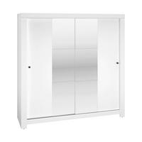 KLEIDERSCHRANK – 200 cm – Lahti – Weiß - Weiß, Holzwerkstoff (200/201/62cm) - hi-markt