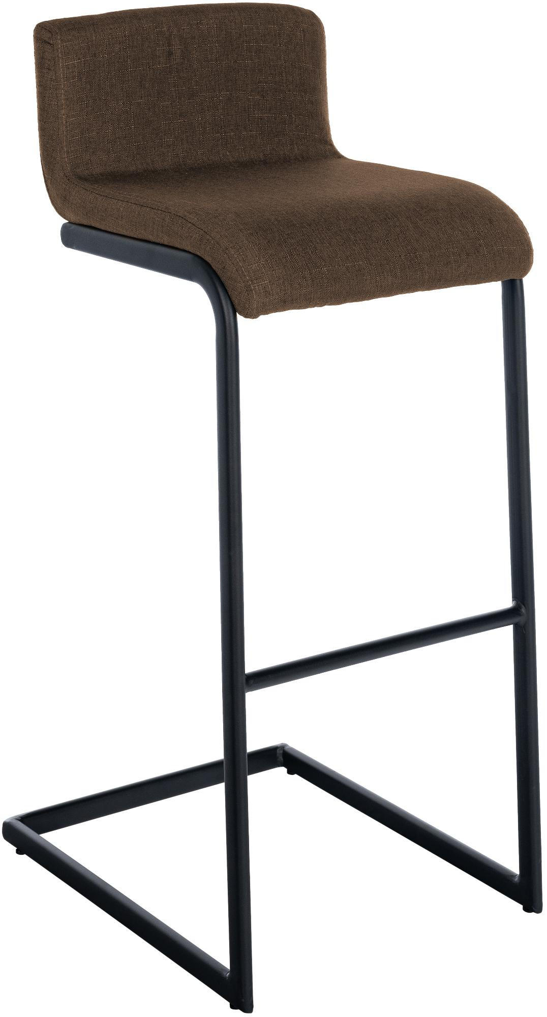 BARHOCKER Stoff Braun - Schwarz/Braun, Textil/Metall (40/96/50cm) - CLP