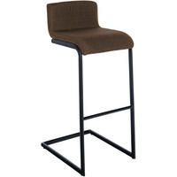 BARHOCKER Stoff Braun - Schwarz/Braun, Textil/Metall (40/96/50cm) - CLP