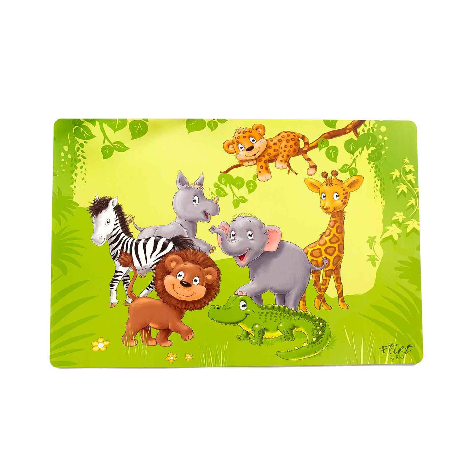 PLATZMATTE Dschungeltiere bunt 30 x 45 cm - Multicolor, Kunststoff (45/30/2cm) - Ritzenhoff Breker