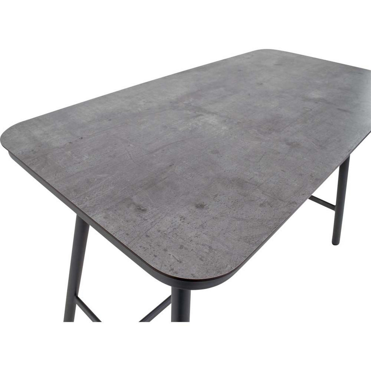 GARTENTISCH Milazzo - Anthrazit - 150/75/100 cm - Dunkelgrau, Metall (150/75/100cm) - Lesli Living