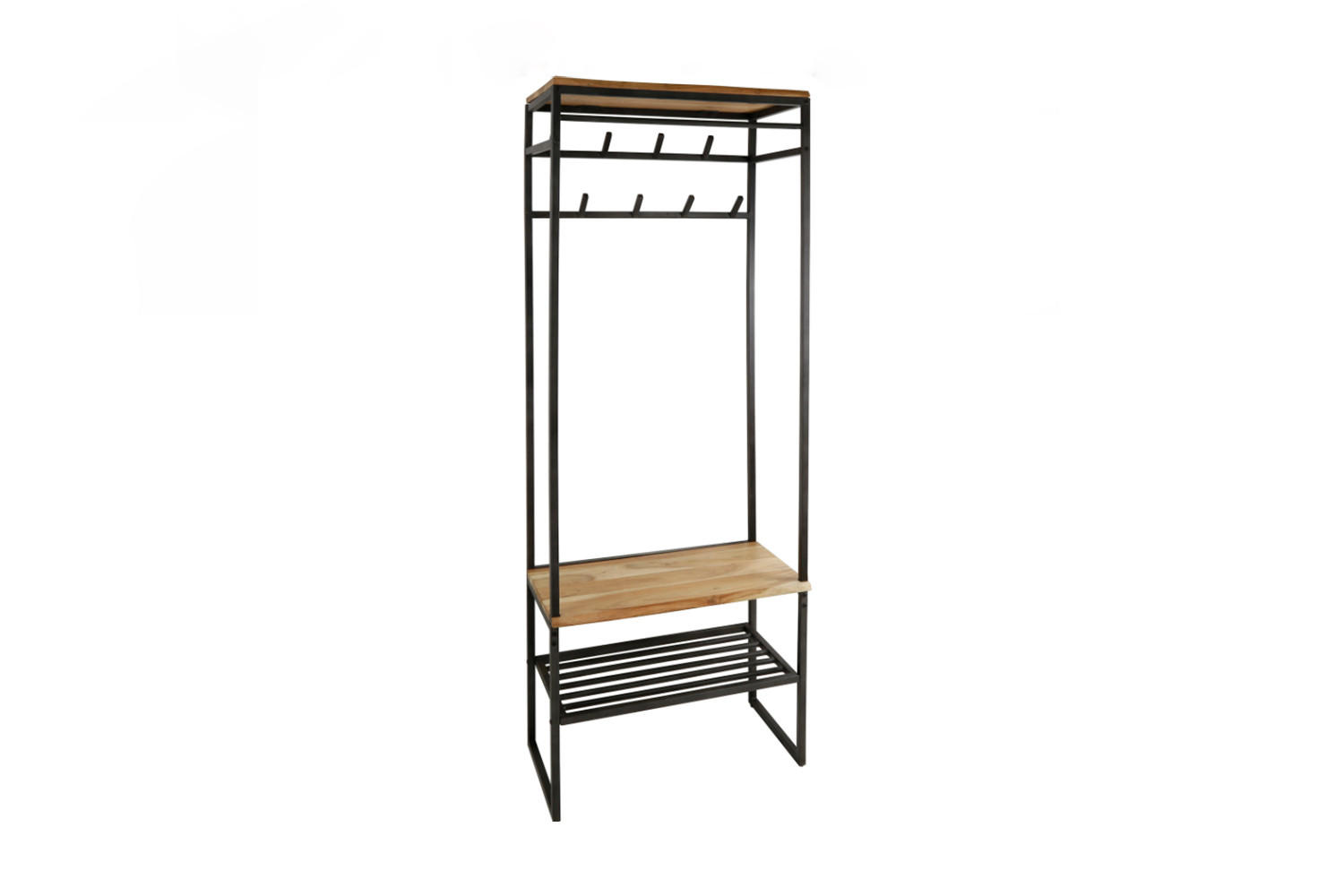 Kawola Garderobe Schwarz 70x182x35 cm