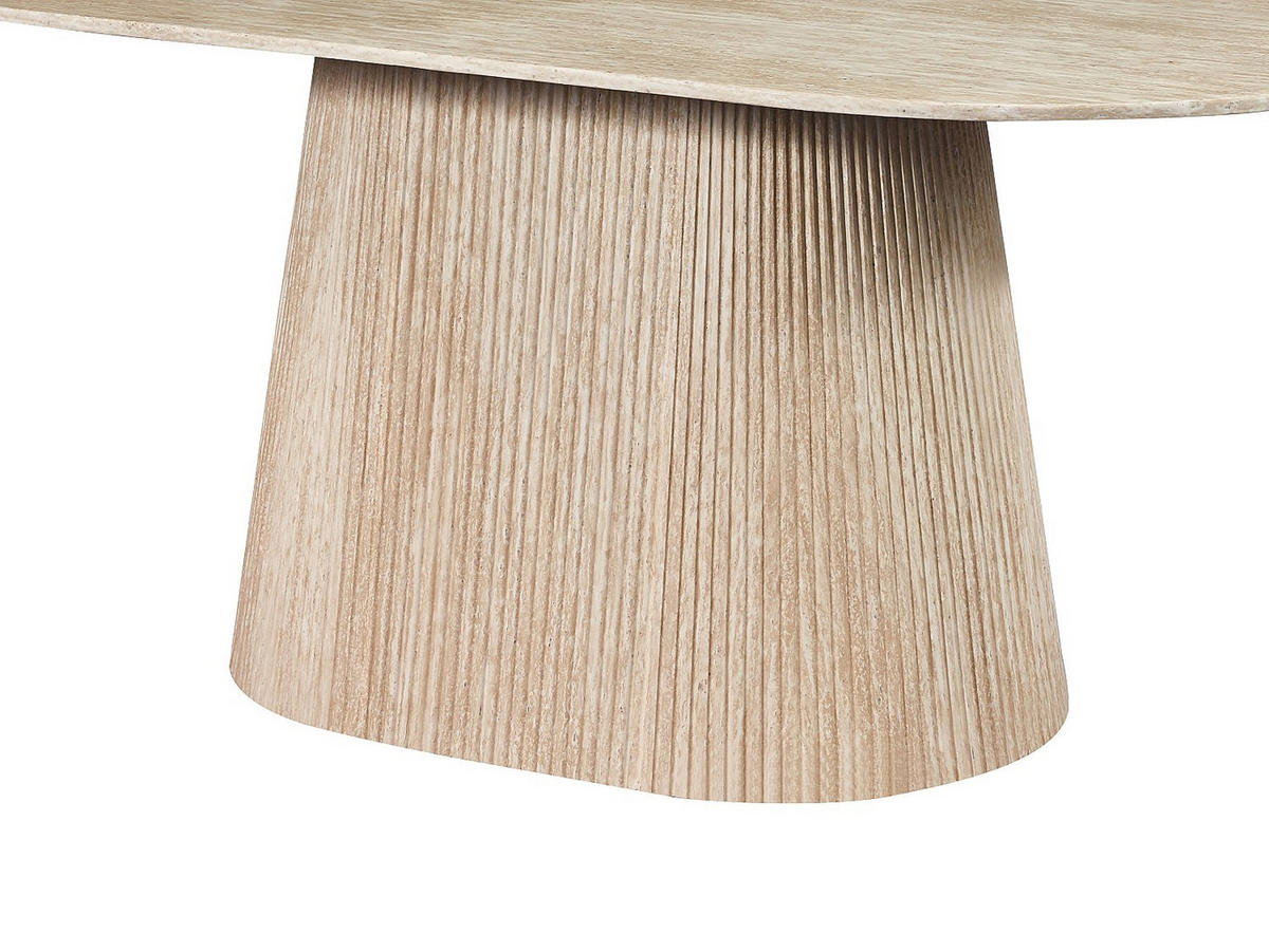 ESSTISCH - 8 Personen - stein - beige Tifuli - Beige, Holz/Stein (100/200/74cm) - Vente-Unique