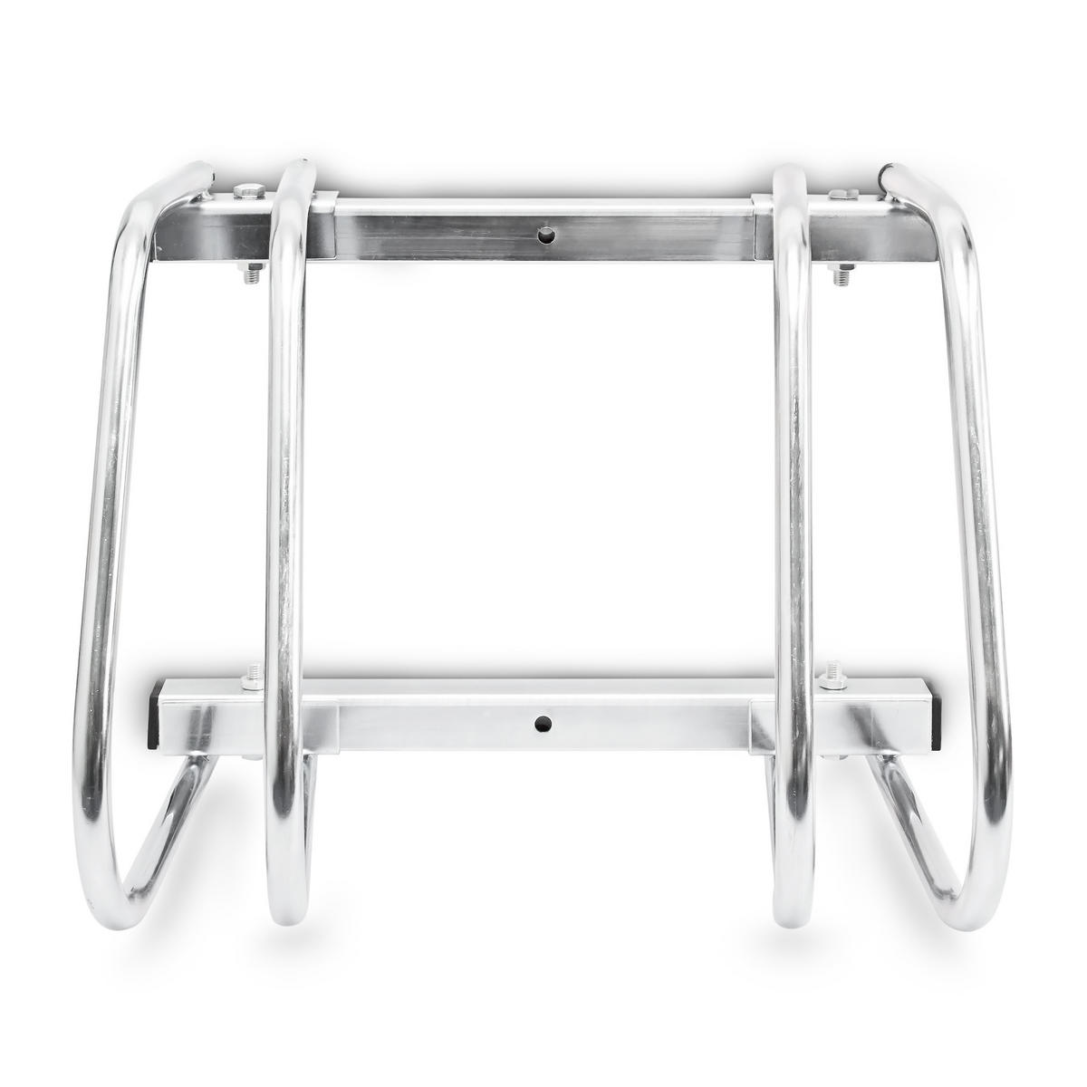 FAHRRADSTÄNDER Silber für 2 Fahrräder - Silberfarben, Metall (40/26/32cm) - Relaxdays