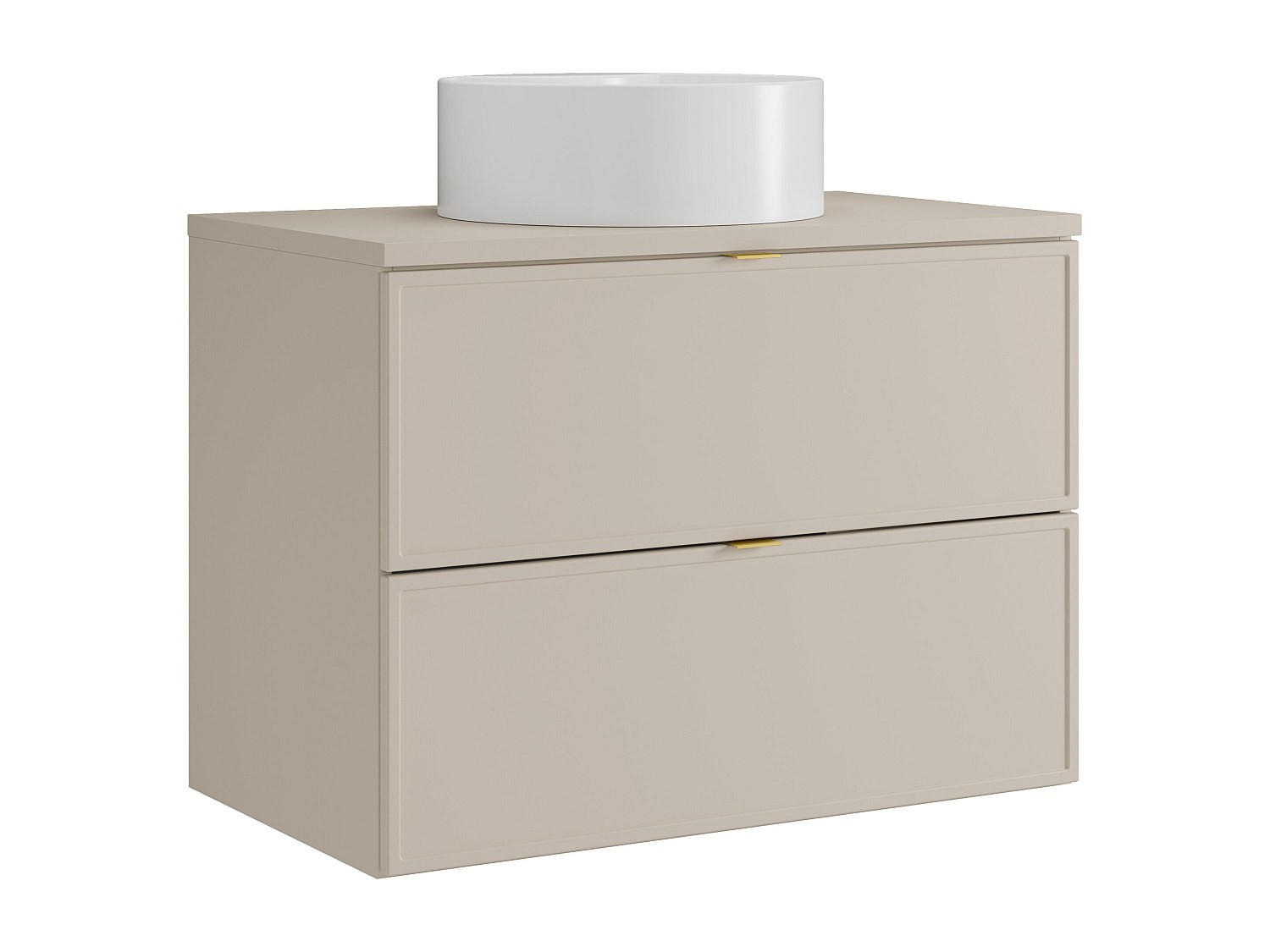 EINZELWASCHTISCH - 80 cmcm x 45 cmcm - Holz, Platte - Beige - ONDIL - Beige, Holz (80/60/45cm) - Vente-Unique