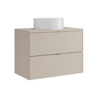 EINZELWASCHTISCH - 80 cmcm x 45 cmcm - Holz, Platte - Beige - ONDIL - Beige, Holz (80/60/45cm) - Vente-Unique
