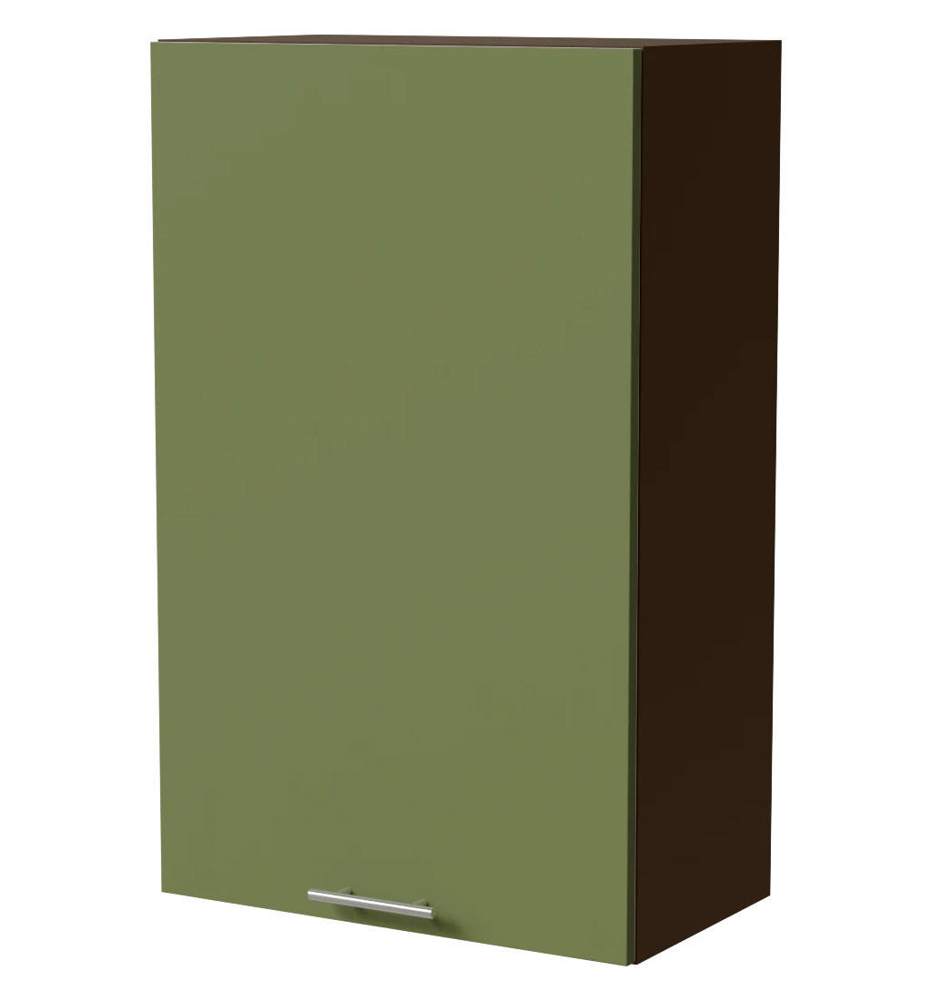 HÄNGESCHRANK Brerra W4/60/1 Lava / RAL 6025 farngrün Matt 60 / 32,5 / 96cm - Dunkelgrau/Grün, Holz/Holzwerkstoff (60/96/32.5cm) - Feldmann-Wohnen