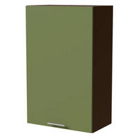 HÄNGESCHRANK Brerra W4/60/1 Lava / RAL 6025 farngrün Matt 60 / 32,5 / 96cm - Dunkelgrau/Grün, Holz/Holzwerkstoff (60/96/32.5cm) - Feldmann-Wohnen