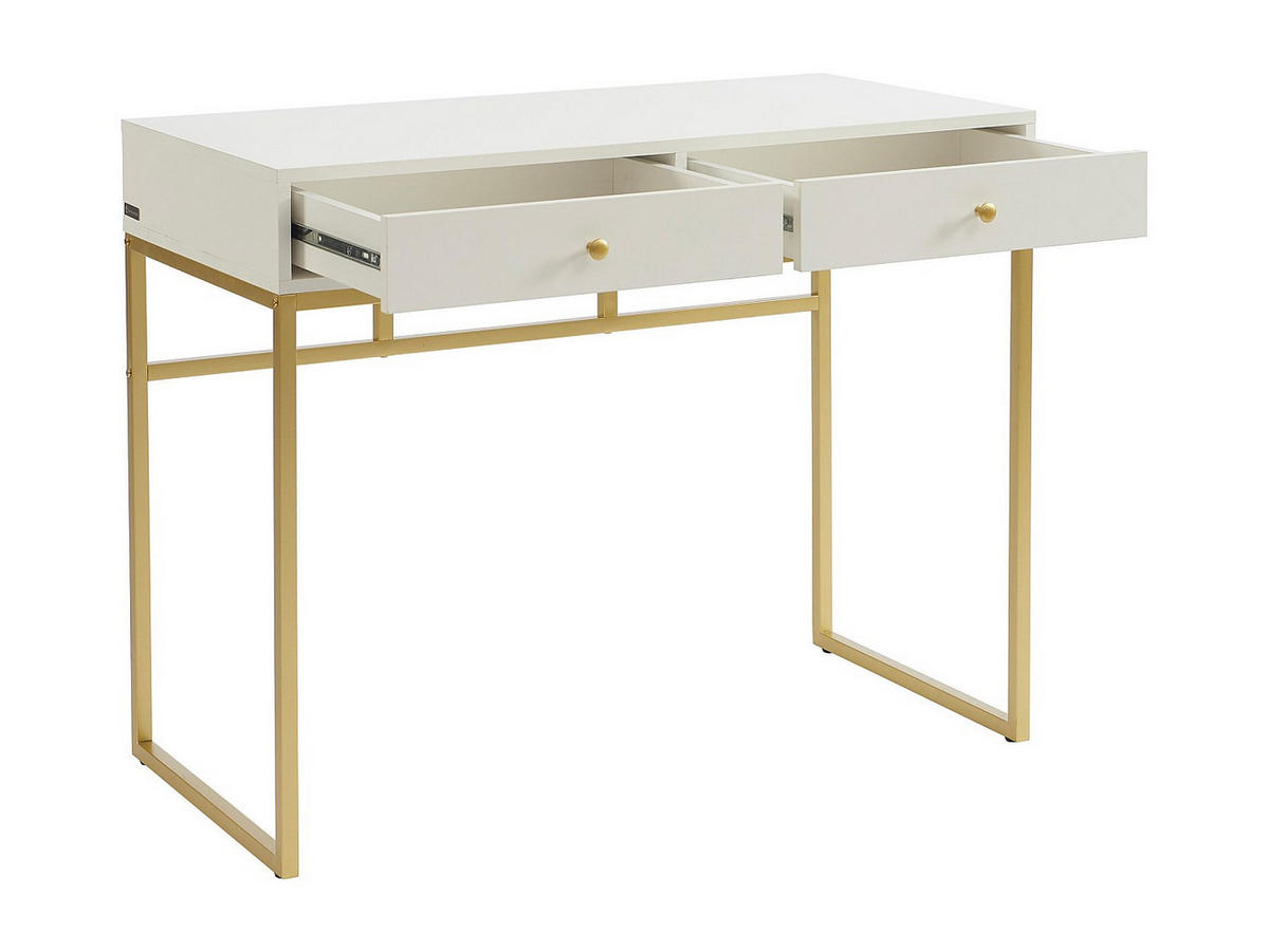 KONSOLENSCHREIBTISCH - 100 cm x 48 cm - holz - weiß Codenio - Weiß, Holz/Metall (48/100/78cm) - Vente-Unique