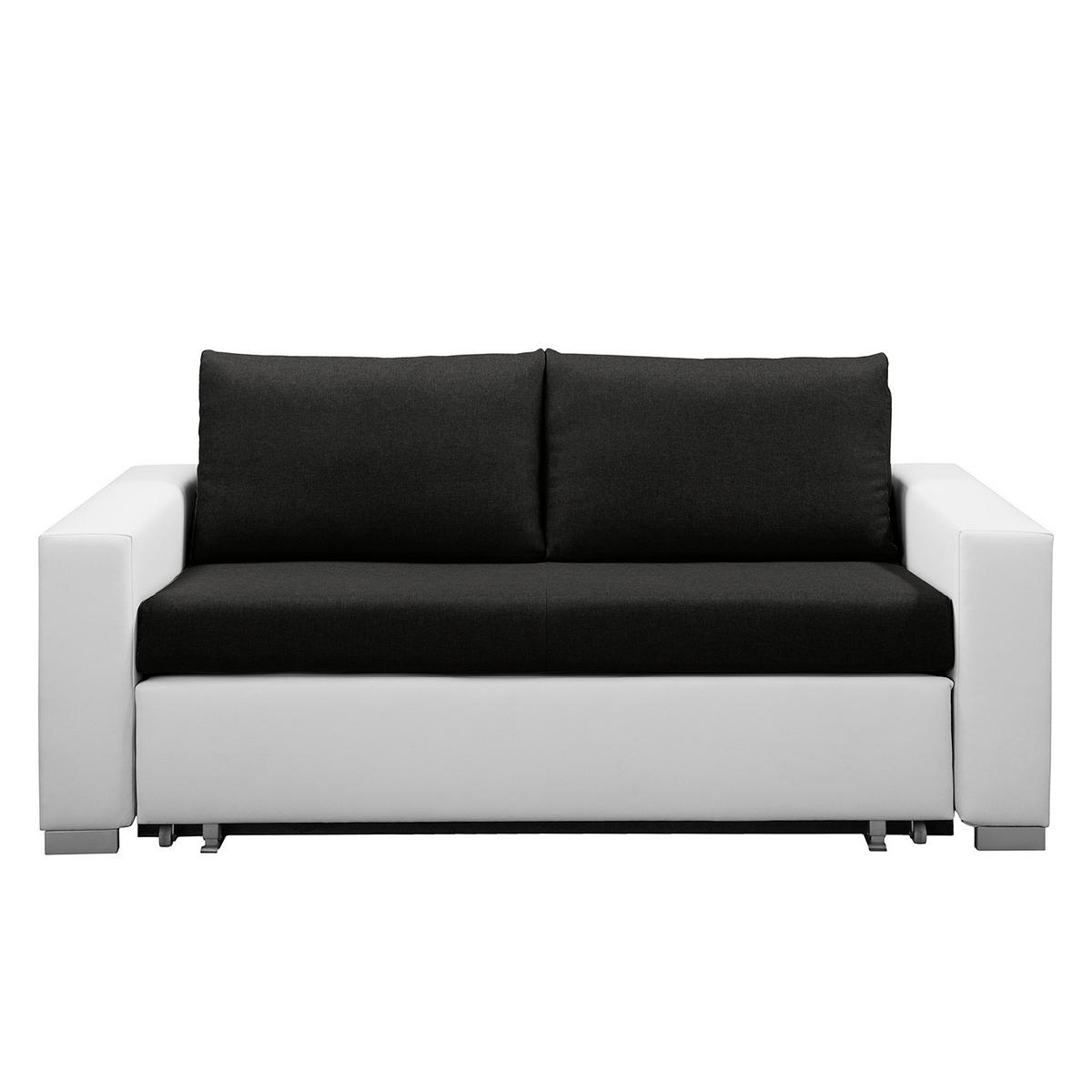 SCHLAFSOFA - Silberfarben/Weiß, Kunststoff/Textil (193/90/90cm) - home24